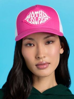 G/FORE GFORE MOTHER GOLFER PATCH TRUCKER GOLF HAT Knockout Pink NEW